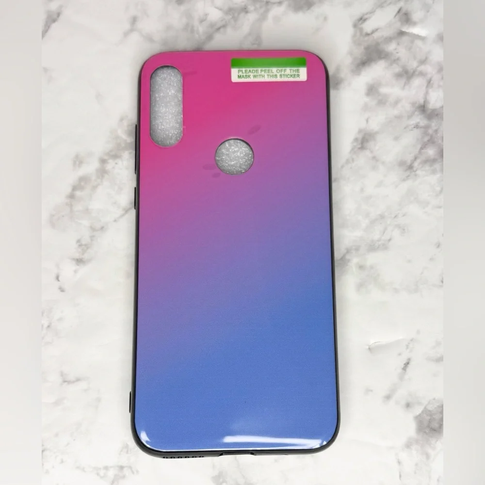 New! Pink blue gradiant silicon case Moto E7 🎈 2 for $5
